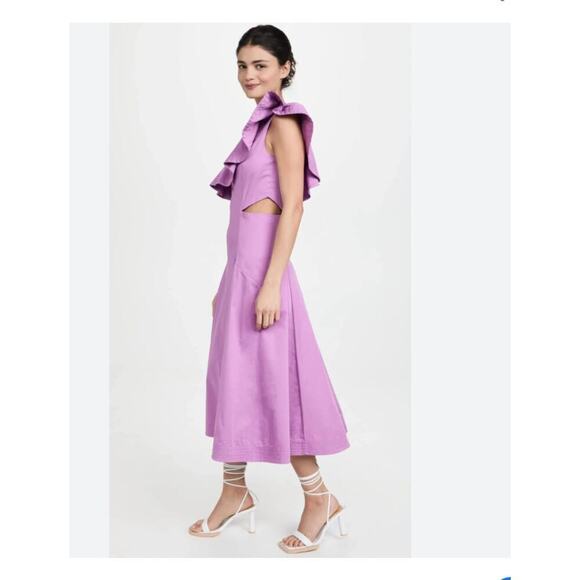 VERONICA BEARD Beilla One-Shoulder Midi Dress Size 16 NWT - Picture 14 of 14